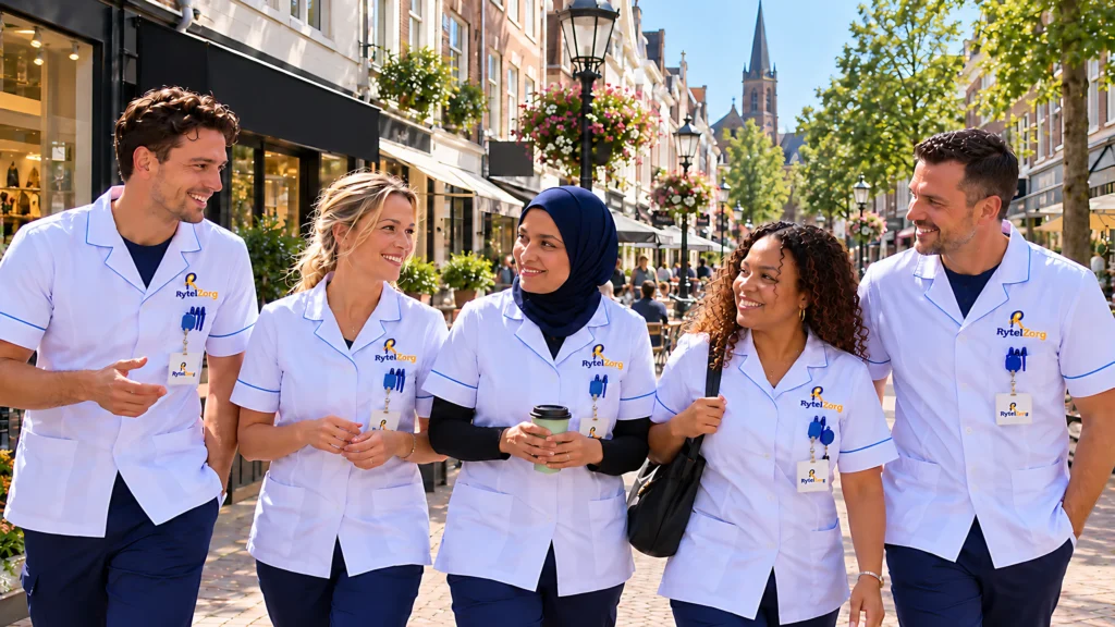 Het team van RytelZorg verwelkomt een cliënte